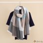Early autumn new polyester and cotton multi-color lines plaid scarf female warm long thickened scarf