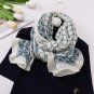 Early autumn new scarf shawl room printing horse imitation cotton linen long scarf fashion magenta s