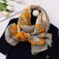 Early autumn new scarf shawl room flowers female imitation cotton linen long scarf fashion magenta s