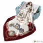 Silk scarf 90 * 90CM simulation silk new carriage chain printing small square scarf female box
