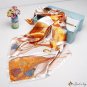 Silk scarf 90 * 90CM simulation silk new tassel chain printing small square scarf