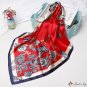 Silk scarf pattern new printing simulation silk small square scarf headscarf female shawl