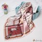 Silk scarf 90 * 90CM simulation silk ten horses printed small square scarf
