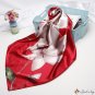 Silk scarf 90cm new simulation silk flower printing ladies hundred small square scarf shawl
