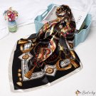 Simulation silk scarf female new small square scarf printed pattern shawl