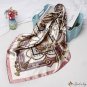 Simulation silk scarf female new small square scarf printed pattern shawl