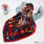 Simulation silk scarf female new small square scarf printed pattern shawl