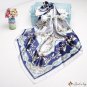 Small square scarf 90cm simulation silk scarf female new printing festive square scarf shawl