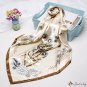 Simulation silk scarf female new printing small square scarf shawl scarf