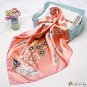 Simulation silk scarf female new printing small square scarf shawl scarf