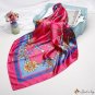 Simulation silk scarf female new 90cm printed small square shawl headscarf