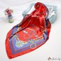 Simulation silk scarf female new 90cm printed small square shawl headscarf