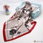 Silk scarf female new simulation silk printing small square scarf shawl silk scarf