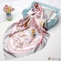 Simulation silk scarf female 90cm new horse group printing small square scarf shawl