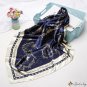90cm silk scarf female new simulation silk small square scarf tassel mirror scarf shawl