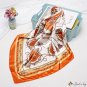90cm silk scarf female new simulation silk small square scarf tassel mirror scarf shawl