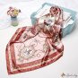 90cm silk scarf female new simulation silk small square scarf tassel mirror scarf shawl