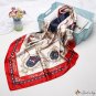 90cm silk scarf female new simulation silk small square scarf tassel mirror scarf shawl
