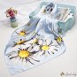 Square scarf female new simulation silk scarf printing small square scarf shawl