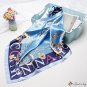 Silk scarf female new letter printing simulation silk small square scarf shawl headscarf