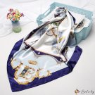 Small square scarf new sailboat printing simulation silk scarf ladies shawl