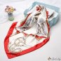 Small square scarf new sailboat printing simulation silk scarf ladies shawl