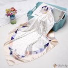 Simulation silk small square scarf female new polka dot print silk scarf shawl scarf box