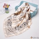 Silk scarf female new simulation silk printing small square scarf shawl spring
