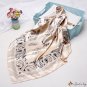 Silk scarf female new simulation silk printing small square scarf shawl spring