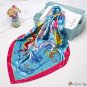 Silk scarf female new spring models simulation silk printing shawl small square scarf scarf