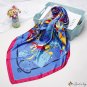 Silk scarf female new spring models simulation silk printing shawl small square scarf scarf