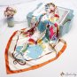 Silk scarf female new spring models simulation silk printing shawl small square scarf scarf