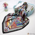 Printed silk scarf female new simulation of silk square scarf hundred scarf shawl headscarf