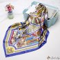Printed silk scarf female new simulation of silk square scarf hundred scarf shawl headscarf