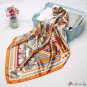 Printed silk scarf female new simulation of silk square scarf hundred scarf shawl headscarf