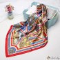 Printed silk scarf female new simulation of silk square scarf hundred scarf shawl headscarf