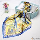 Silk scarf female new simulation silk printing square scarf shawl headscarf 90 * 90CM