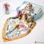 Silk scarf female new simulation silk printing square scarf shawl headscarf 90 * 90CM