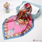 Silk scarf female new simulation silk small square scarf printing scarf shawl headscarf spring
