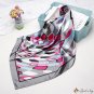 Simulation silk scarf female new water ripple print small square scarf shawl pattern scarf