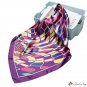 Simulation silk scarf female new water ripple print small square scarf shawl pattern scarf