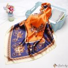 Square scarf female new simulation silk scarf carriage print shawl scarf headscarf