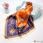Square scarf female new simulation silk scarf carriage print shawl scarf headscarf