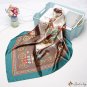 Square scarf female new simulation silk scarf carriage print shawl scarf headscarf