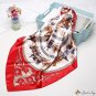 Silk scarf female new simulation silk vintage carriage print square scarf shawl headscarf