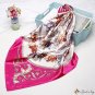 Silk scarf female new simulation silk vintage carriage print square scarf shawl headscarf
