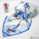 Silk scarf female new simulation silk printing square scarf shawl headscarf