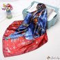 90cm silk scarf female new printing simulation silk large square scarf ink retro headscarf shawl