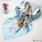 Spring and summer new satin simulation silk printing square scarf decorative silk scarf women silk s