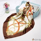 Silk scarf printing female new simulation silk large square scarf shawl scarf